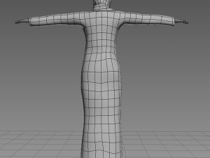 arab female base mesh 3Dモデル