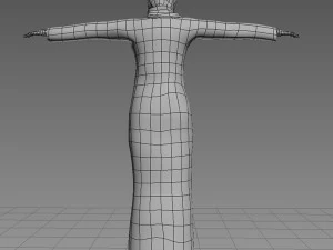 arab female base mesh 3D Model