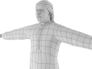 arab male base mesh 3D Model
