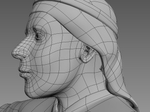 arab male base mesh Modelo 3D