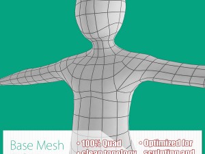 boy base mesh 3D Модель