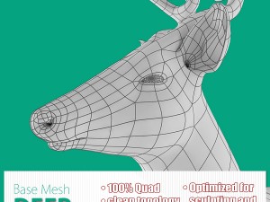 deer base mesh 3D Model