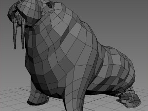 walrus base mesh Modelo 3D