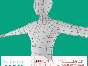 man base mesh 3D Model