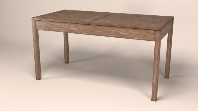 old wooden table 3D 模型 .c4d .max .obj .3ds .fbx .stl .blend 