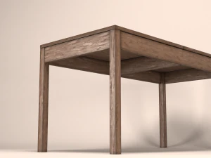 old wooden table 3D Model