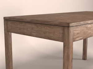 old wooden table 3D 模型