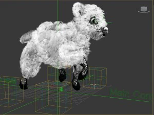 high poly cute cartoon rigged sheep 3D Model
