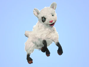 високого полі милий мультфільм сфальсифікованих овець 3D Модель