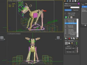 high poly cute cartoon rigged sheep 3D Model