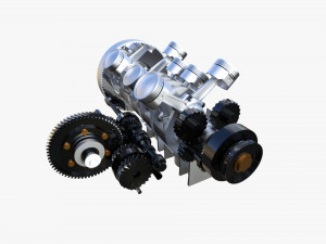 Italian V8 Engine and Internals Pack Model 3D