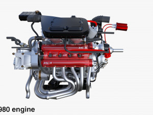 Italian V8 Engine and Internals Pack Model 3D