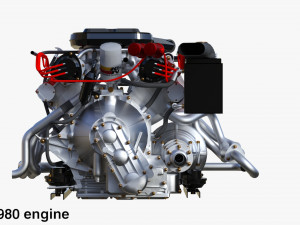 Italian V8 Engine and Internals Pack Model 3D