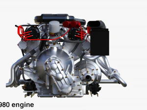 Italian V8 Engine and Internals Pack 3D Model