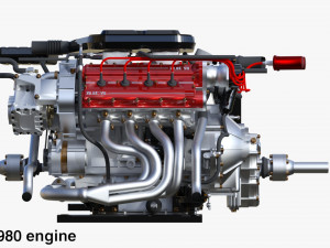 Italian V8 Engine and Internals Pack Model 3D