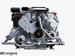Italian V8 Engine and Internals Pack 3D Model