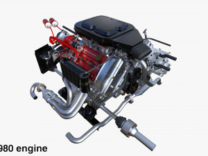 Italian V8 Engine and Internals Pack Model 3D