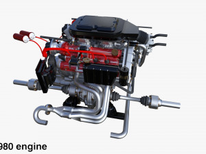 Italian V8 Engine and Internals Pack Model 3D
