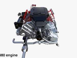 Italian V8 Engine and Internals Pack 3D Model