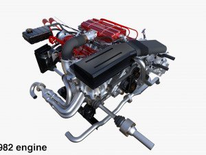 Italian V8 Engine and Internals Pack Model 3D
