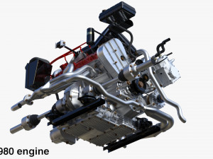 Italian V8 Engine and Internals Pack Model 3D
