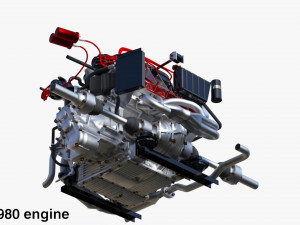 Italian V8 Engine and Internals Pack Model 3D