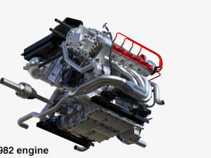 Italian V8 Engine and Internals Pack Model 3D