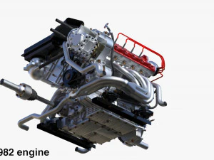 Italian V8 Engine and Internals Pack 3D Model