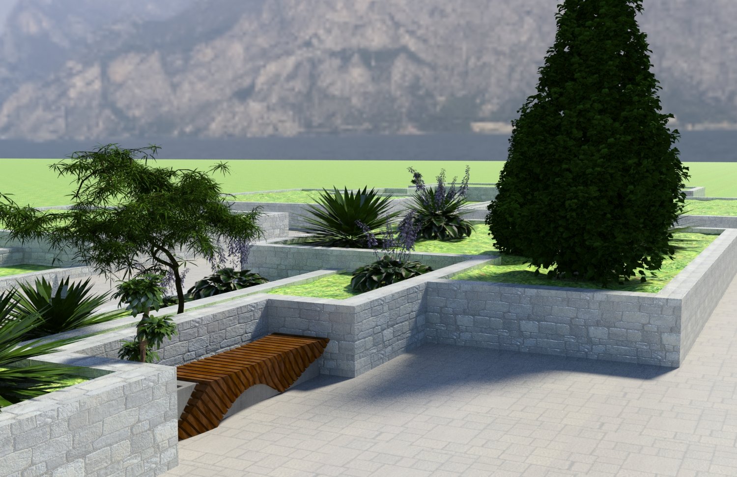 Park Landscape 2 3D Model In Environment 3DExport