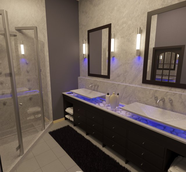 bathroom 3D Model .c4d .max .obj .3ds .fbx .stl .blend 