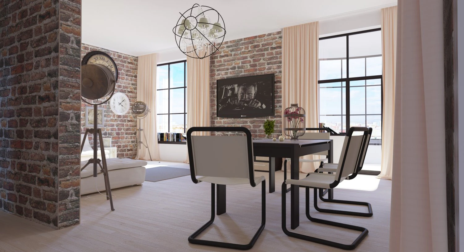 living room 3D Model .c4d .max .obj .3ds .fbx .stl .blend