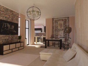 living room Modello 3D