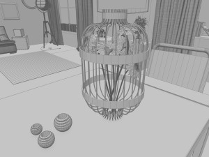 living room Modello 3D