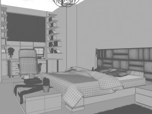 bedroom 3D 模型