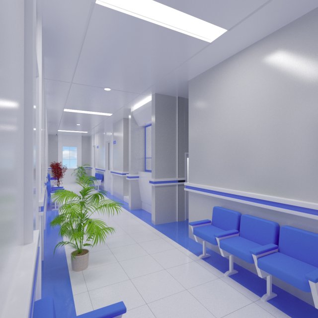 hall clinic 3D-Modell .c4d .max .obj .3ds .fbx .stl .blend 