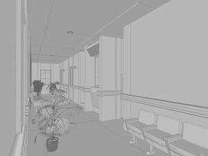 hall clinic 3D-Modell