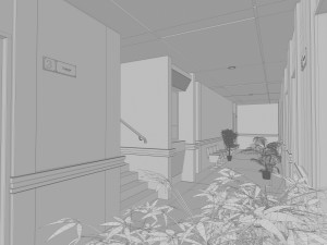 hall clinic 3D-Modell