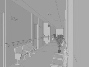 hall clinic 3D-Modell