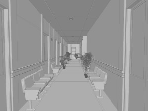 hall clinic 3D-Modell
