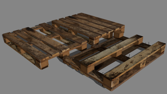 wood pallet 3Dモデル .c4d .max .obj .3ds .fbx .stl .blend 