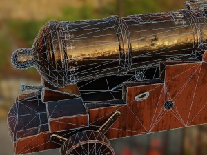 spanish royal navy cannon 3D 모델