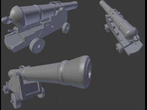 spanish royal navy cannon 3D 모델