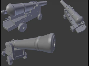 spanish royal navy cannon 3D Model