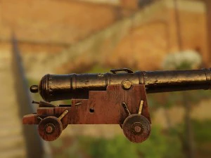spanish royal navy cannon 3D Model