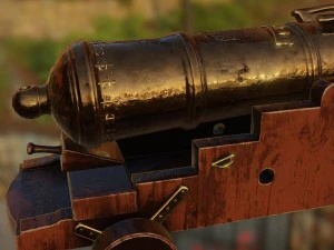 spanish royal navy cannon 3D Model