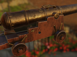 spanish royal navy cannon 3D 모델