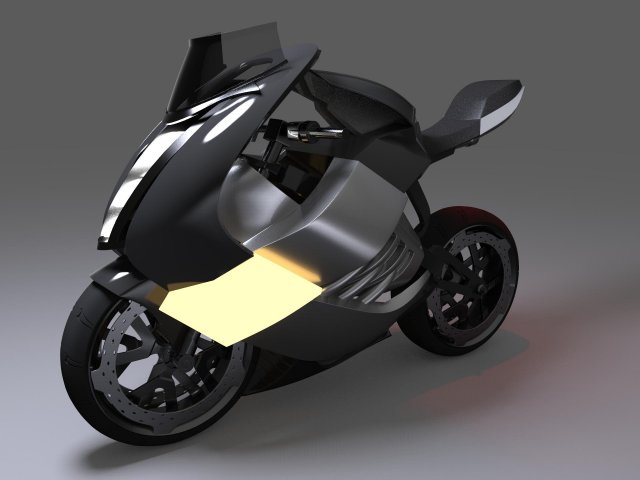 Concept bike 3D Model .c4d .max .obj .3ds .fbx .stl .blend 