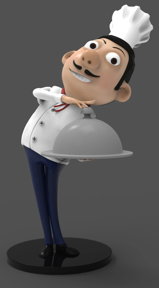 chef model for 3d print 3D Print Model .c4d .max .obj .3ds .fbx .stl .blend 