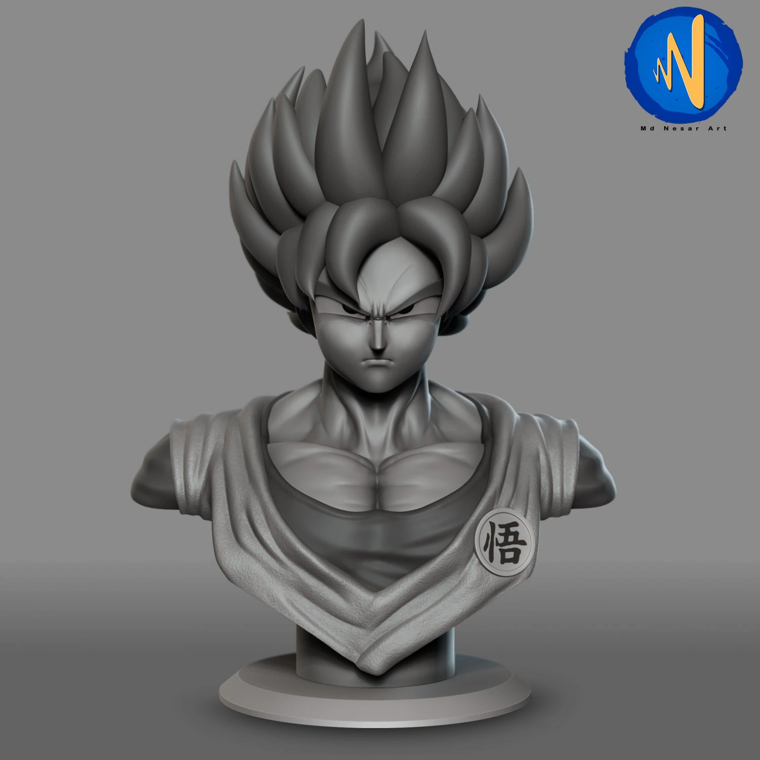 Son goku 3d bust model 3D Print Model .c4d .max .obj .3ds .fbx .stl .blend