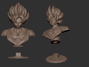 Son goku 3d bust model 3D-printmodel